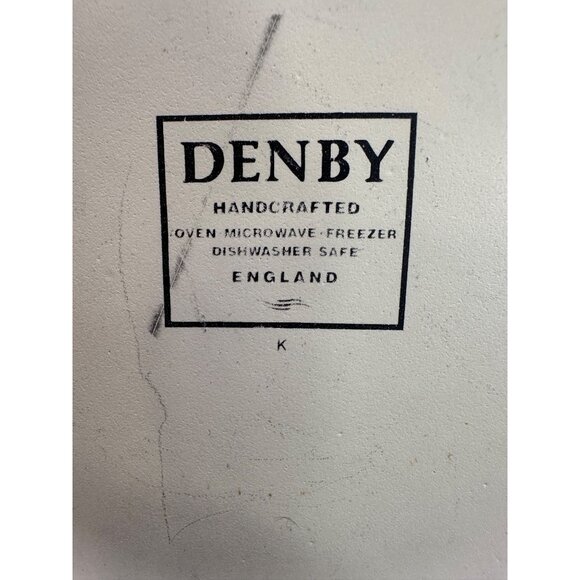 Vtg Denby Energy Salad Plate White Cream Stoneware England 7.25"DIA Retired K - Picture 3 of 6